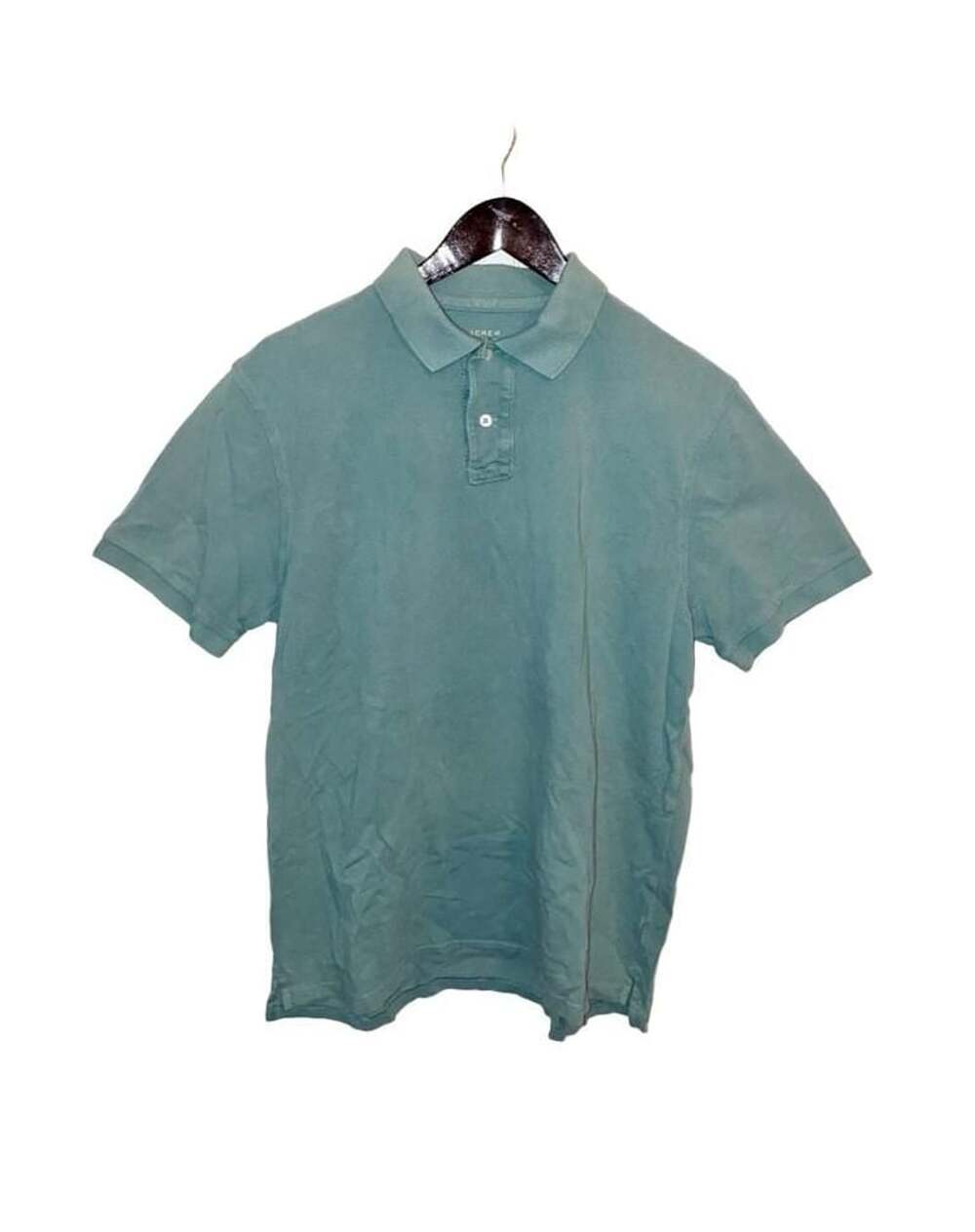 J. Crew Vintage Polo Men's Green 100% Cotton Short Sleeve Pique Shirt Large